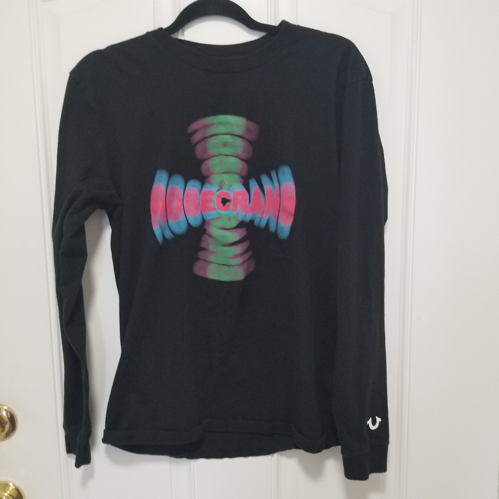 True Religion Men's Roscrans Graphic Long Sleeve Tee T-Shirt S/P